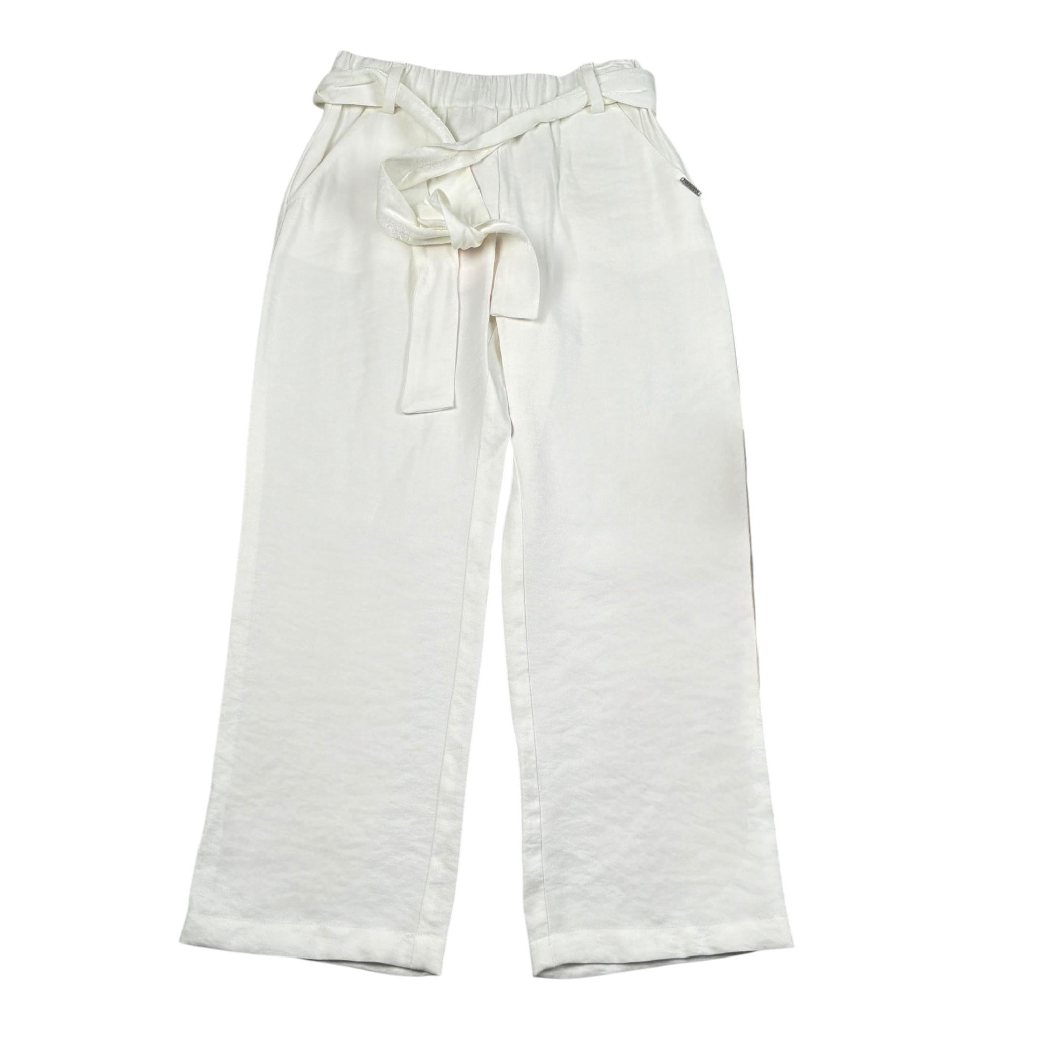 Liu Jo Pantalone Tinta Unita con Elastico In Vita per Bambina GA4236 BIANCO LIU JO 