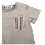 Siviglia T-Shirt Girocollo Tinta Unita con Taschino per Bambino SVNTS17285 BEIGE SIVIGLIA 