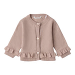 Mini Banda Cardigan tinta unita con Bottoni Fiori Sabbia per Neonata 3B762XX SABBIA MINI BANDA 