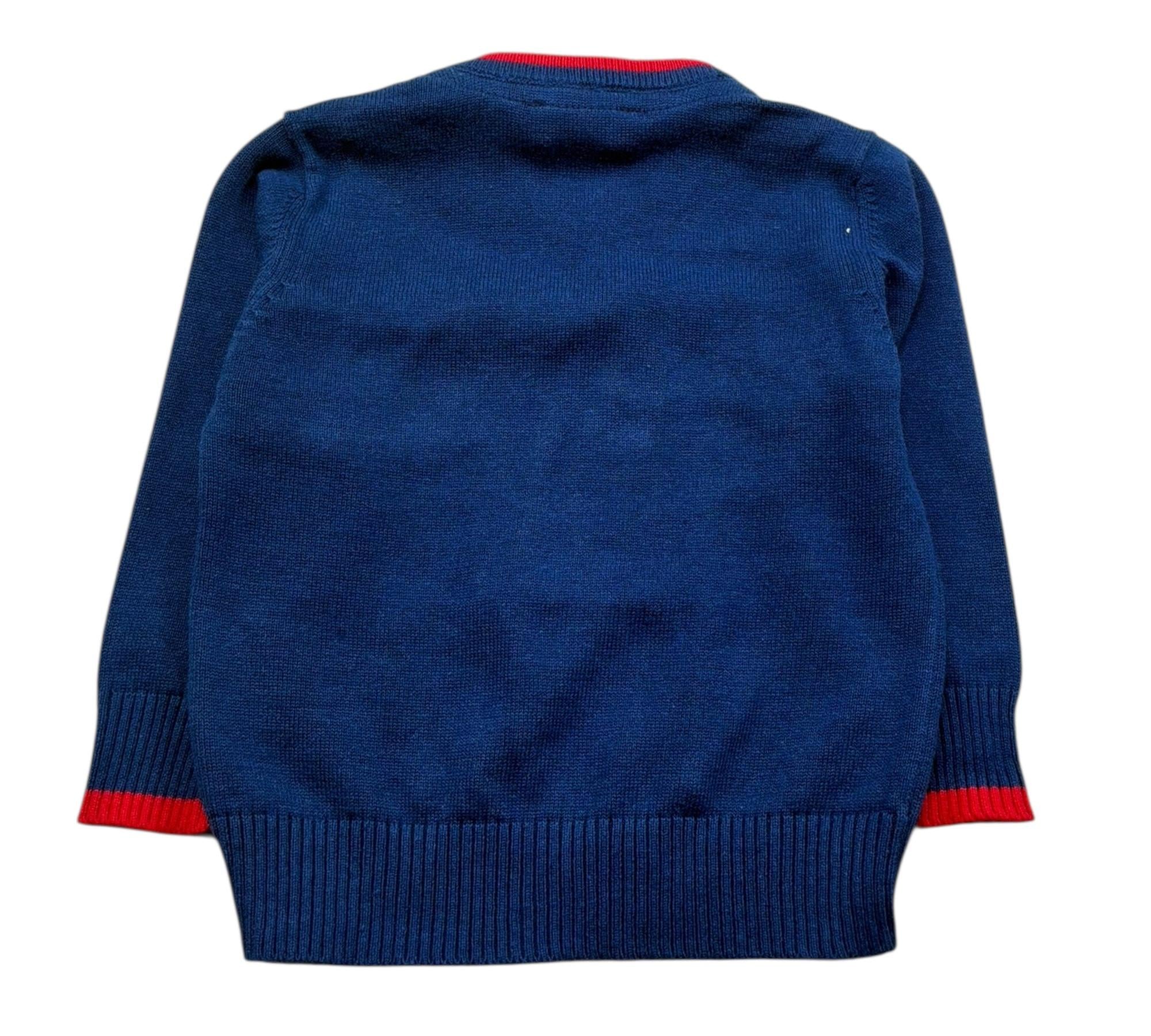 Trussardi Maglia Girocollo Tinta Unita per Neonato TIP26004MA BLU TRUSSARDI 