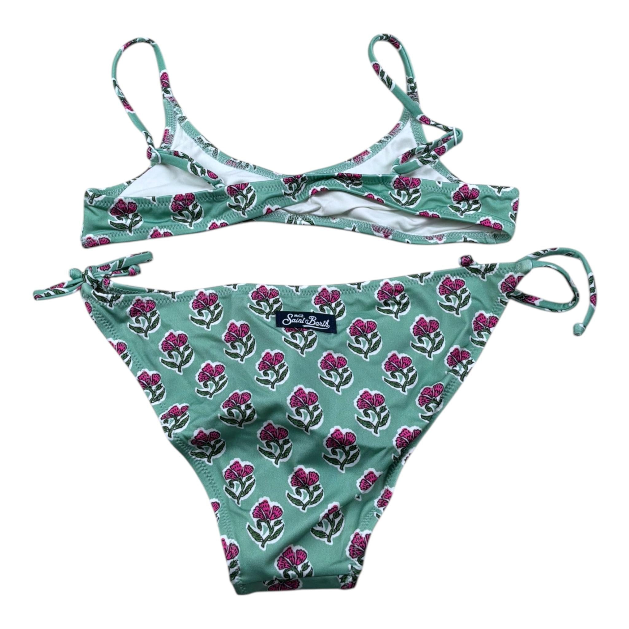 Saint Barth Costume 2 Pezzi Triangolo-Mutandina per Bambina PALO0020 VERDE SAINT BARTH 
