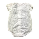 Bamboom+Babies Pagliaccetto Mezza Manica Tinta Unita Traforato Bianco Per Neonata