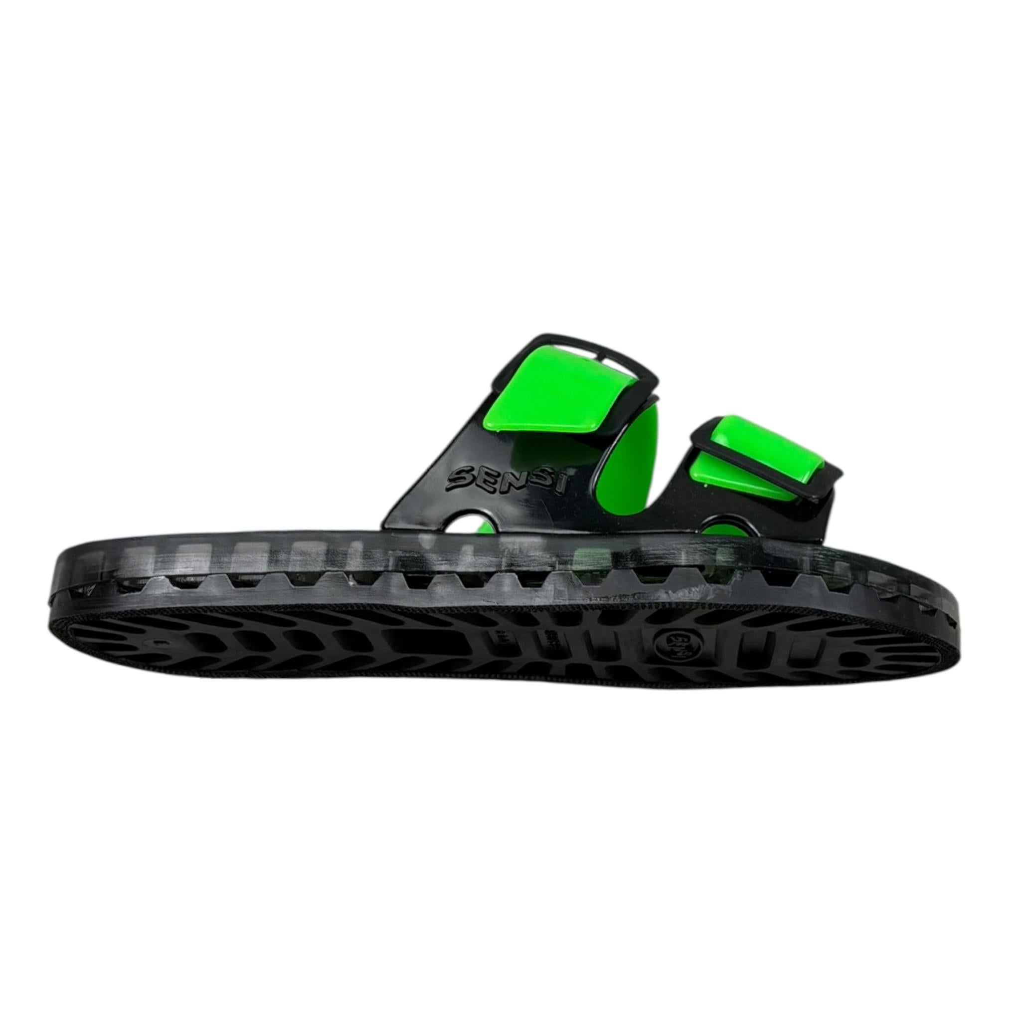 Sensi Ciabatta Bicolore per Bambino 4151 NERO/VERDE FLUO SENSI 