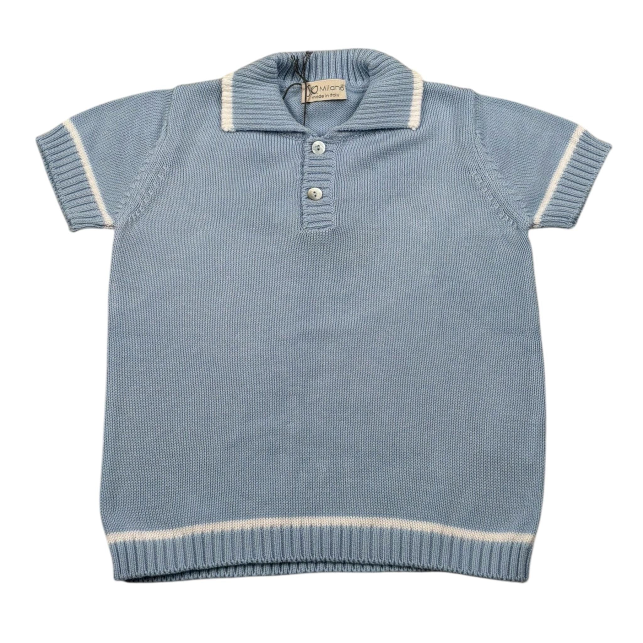 J.O. Milano Polo Mezza Manica Tinta Unita per Neonato 576Z6 AZZURRO J.O. MILANO 