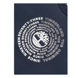 TIMBERLAND felpa chiusa girocollo tinta unita con logo Blu per Bambino T25U55 BLU TIMBERLAND 