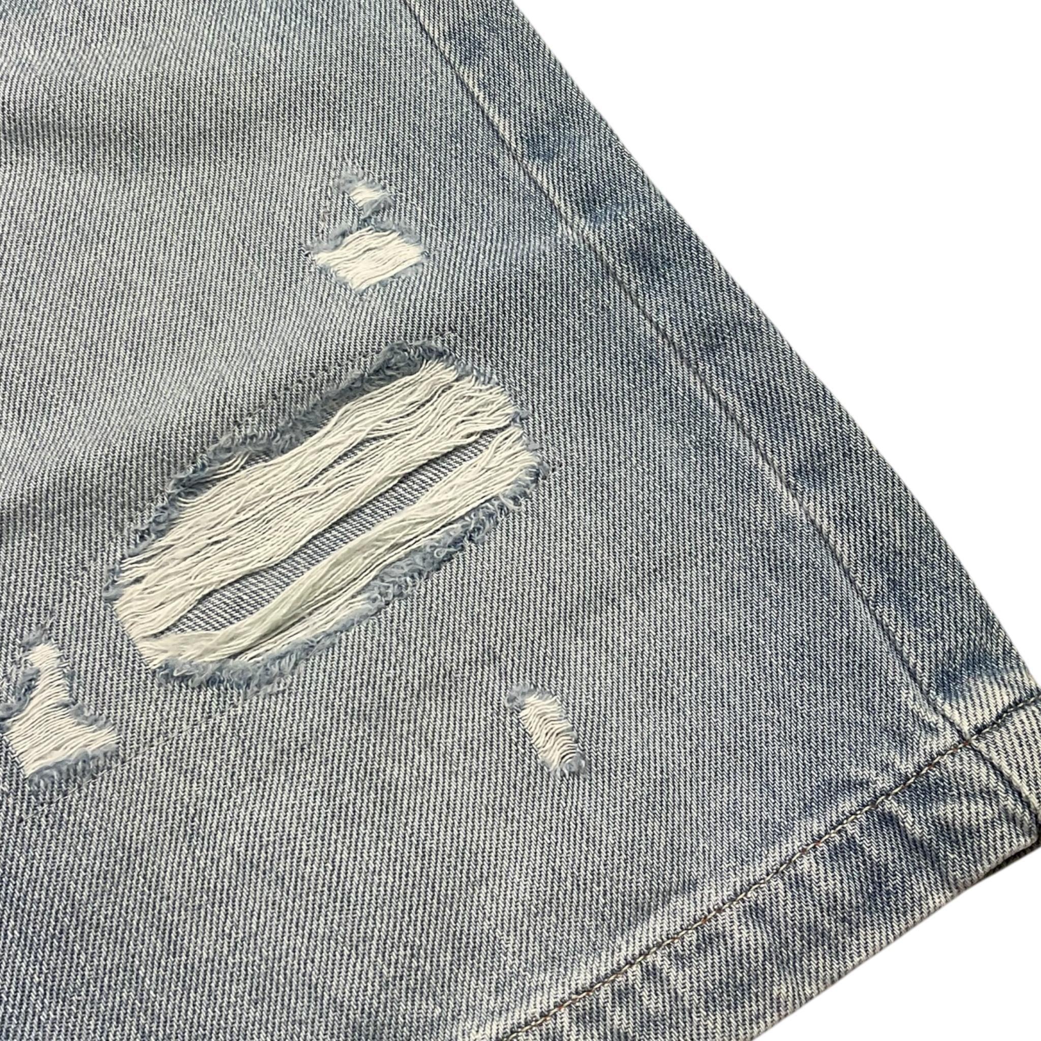 Replay Bermuda In Denim Tinta Unita con Strappi per Bambino SB9545 AZZURRO REPLAY 