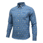 Saint Barth Camicia Tinta Unita con Stampa per Bambino 00781L BLU SAINT BARTH 