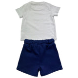 John Richmond Completo 2 Pezzi T-Shirt-Bermuda per Neonato RIP26022CJ GRIGIO/BLU JOHN RICHMOND 
