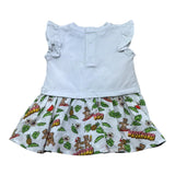 Moschino Abito Mezza Manica Tinta Unita con Fantasia per Neonata MDV0D7 BIANCO MOSCHINO 