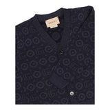 GUCCI cardigan tinta unita scollo a v con loghi Blu per Bambino 785471 BLU GUCCI 
