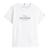 Tommy Hilfiger T-Shirt Girocollo Tina Unita con Stampa per Bambino KG0KG08524 BIANCO TOMMY HILFIGER 