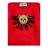 MOSCHINO abito in maglia tinta unita con logo Rosso per Neonata MDV0CT ROSSO MOSCHINO 