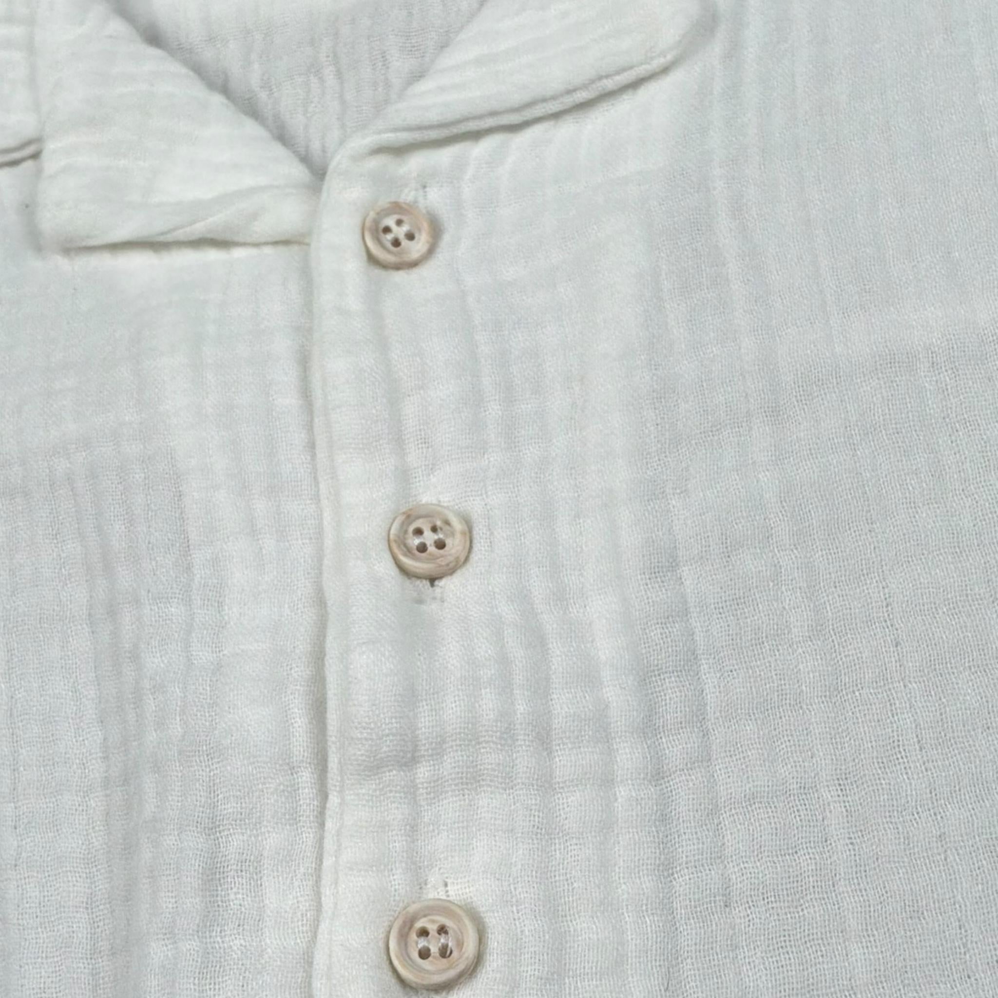 Petit Indi Camicia Mezza Manica Tinta Unita per Bambino SS25BK7314X BIANCO PETIT INDI 