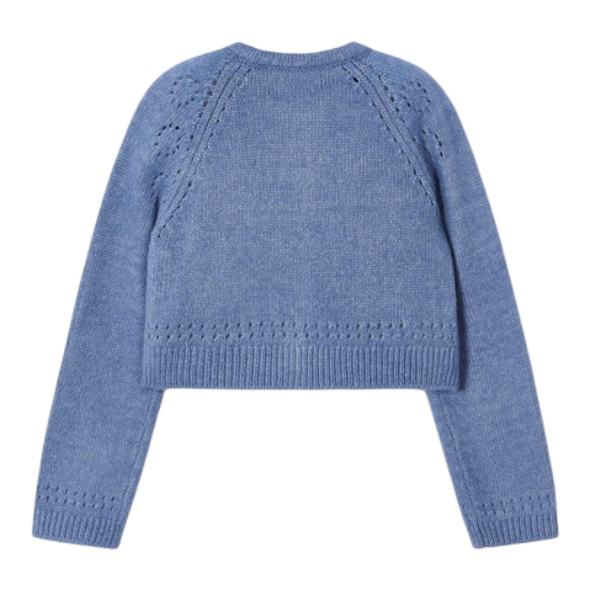 MAYORAL cardigan tinta unita traforato Blu per Bambina 4310 BLU MAYORAL 