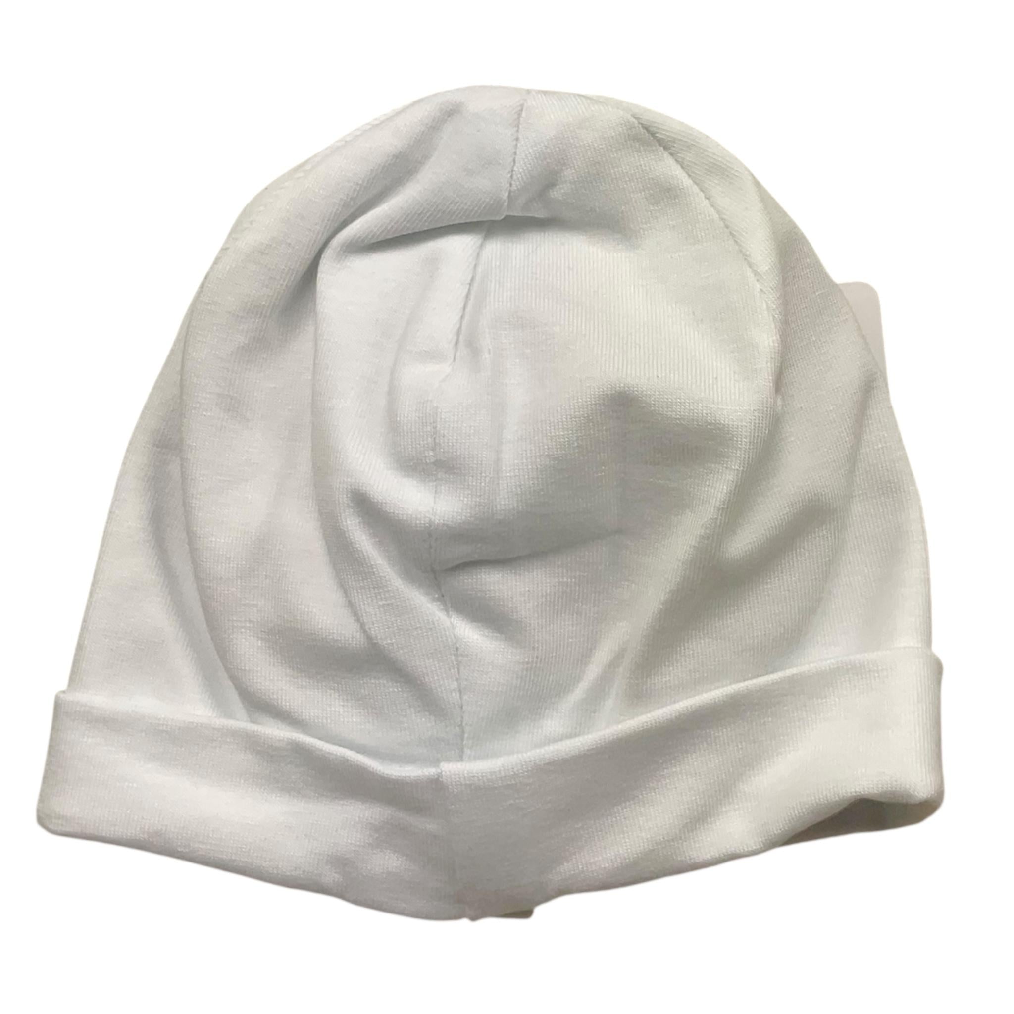 Barcellino Cappello Tinta Unita con Stampa per Neonata 120305 BIANCO BARCELLINO 