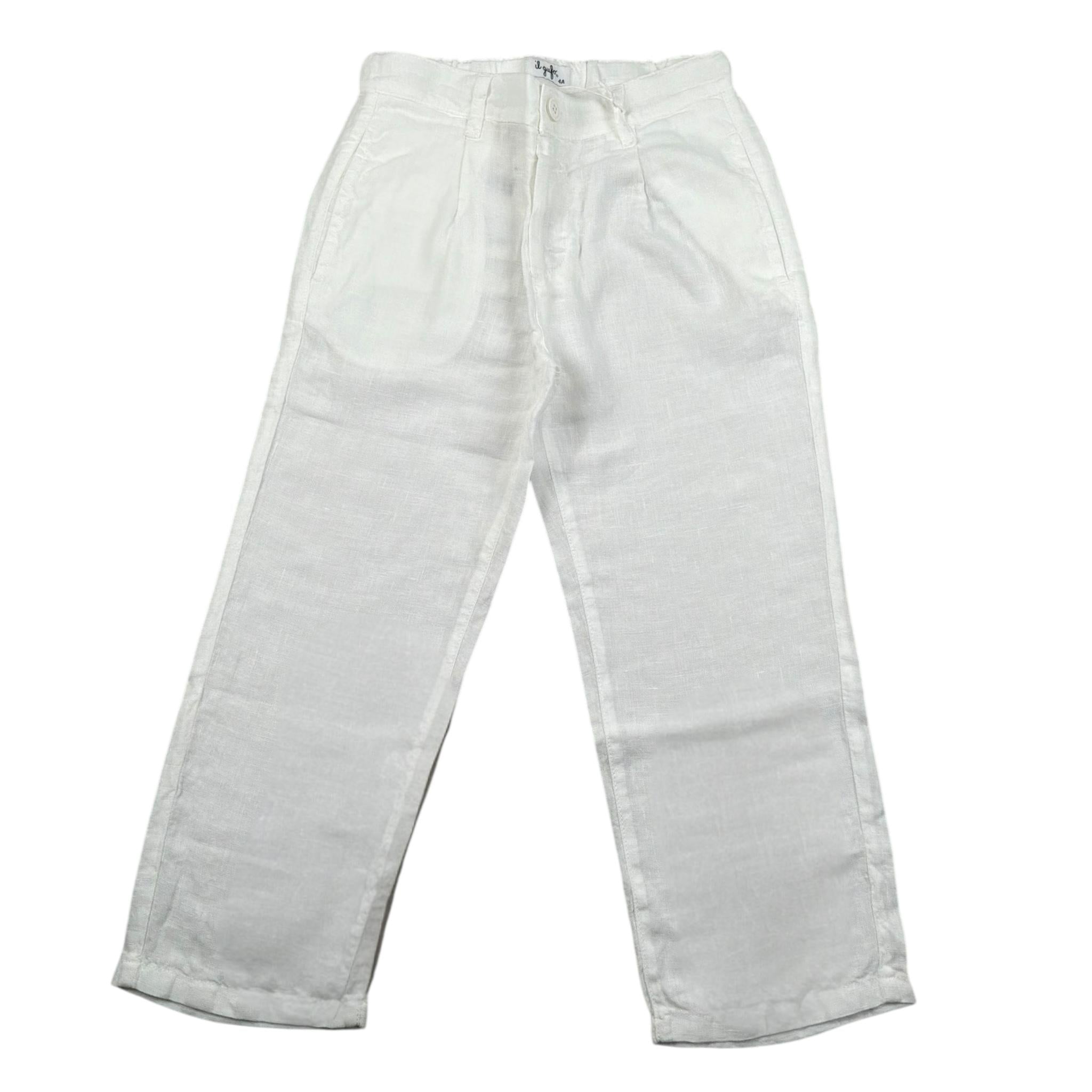 Il Gufo Pantalone Tinta Unita con Girovita Regolabile per Bambino P25PL409L6009 BIANCO IL GUFO 