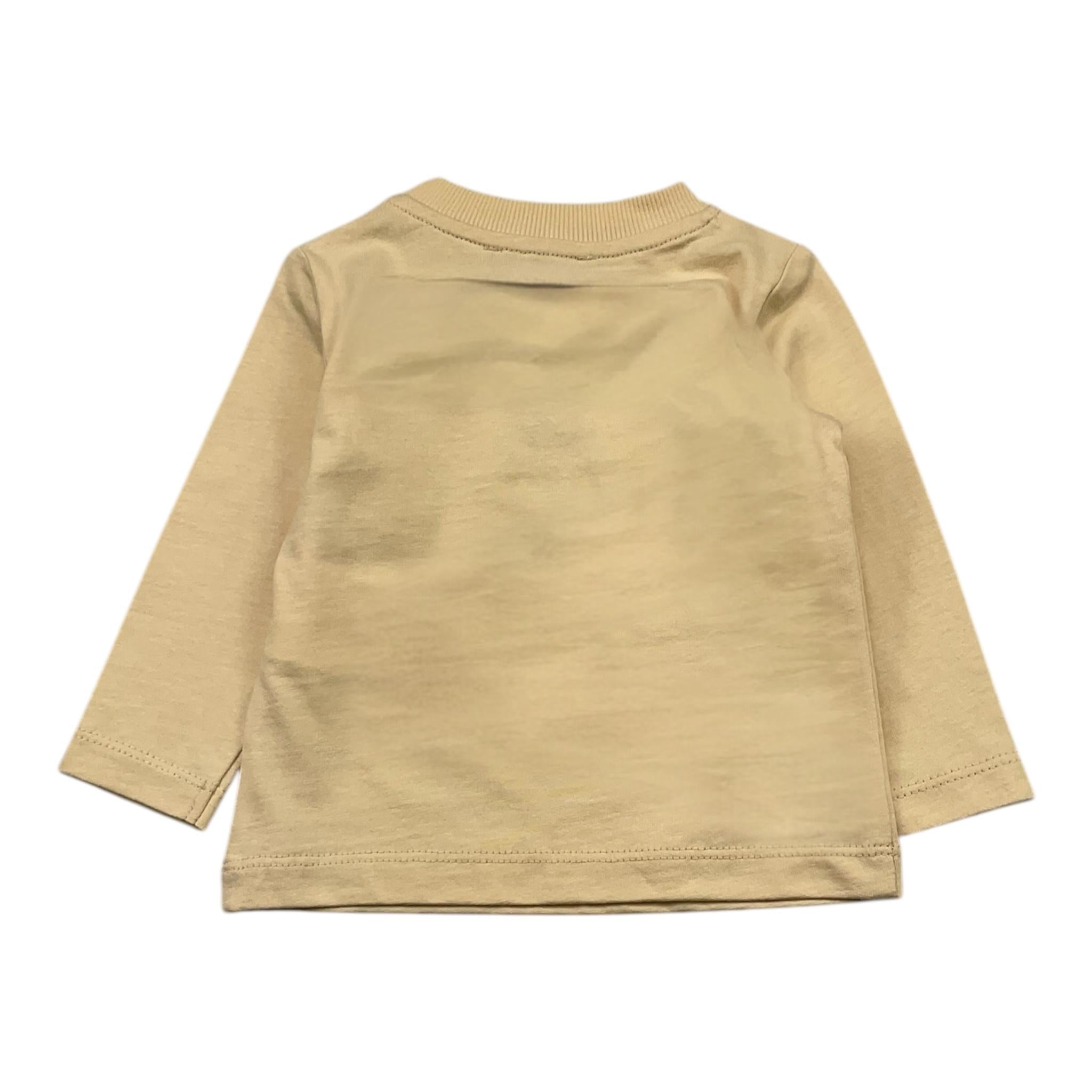 MOSCHINO shirt girocollo tinta unita con logo Beige per Neonata M9O00R BEIGE MOSCHINO 