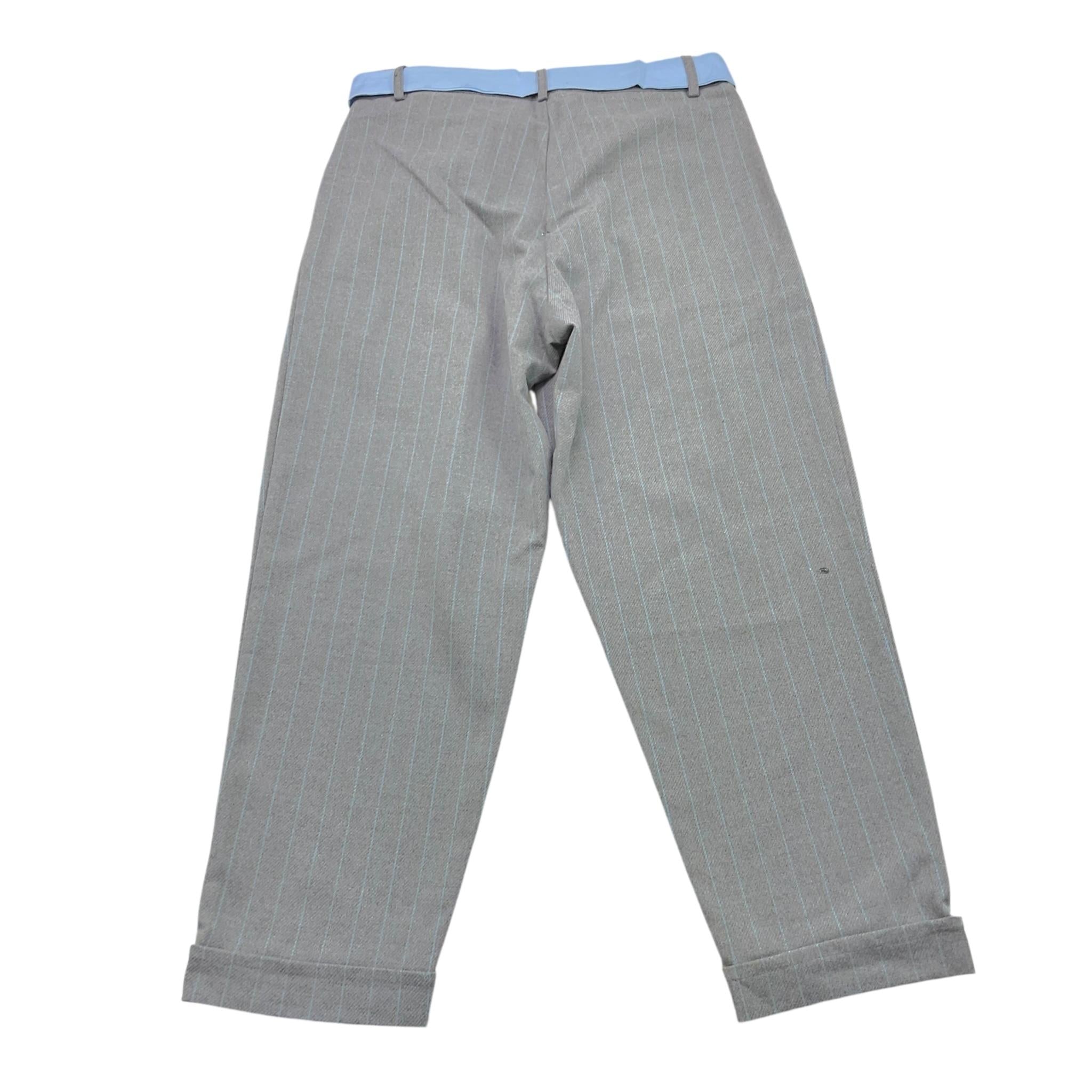 MANILA GRACE pantalone tinta unita con cintura fantasia a righe Grigio per Bambina MFJF24P140X GRIGIO MANILA GRACE 