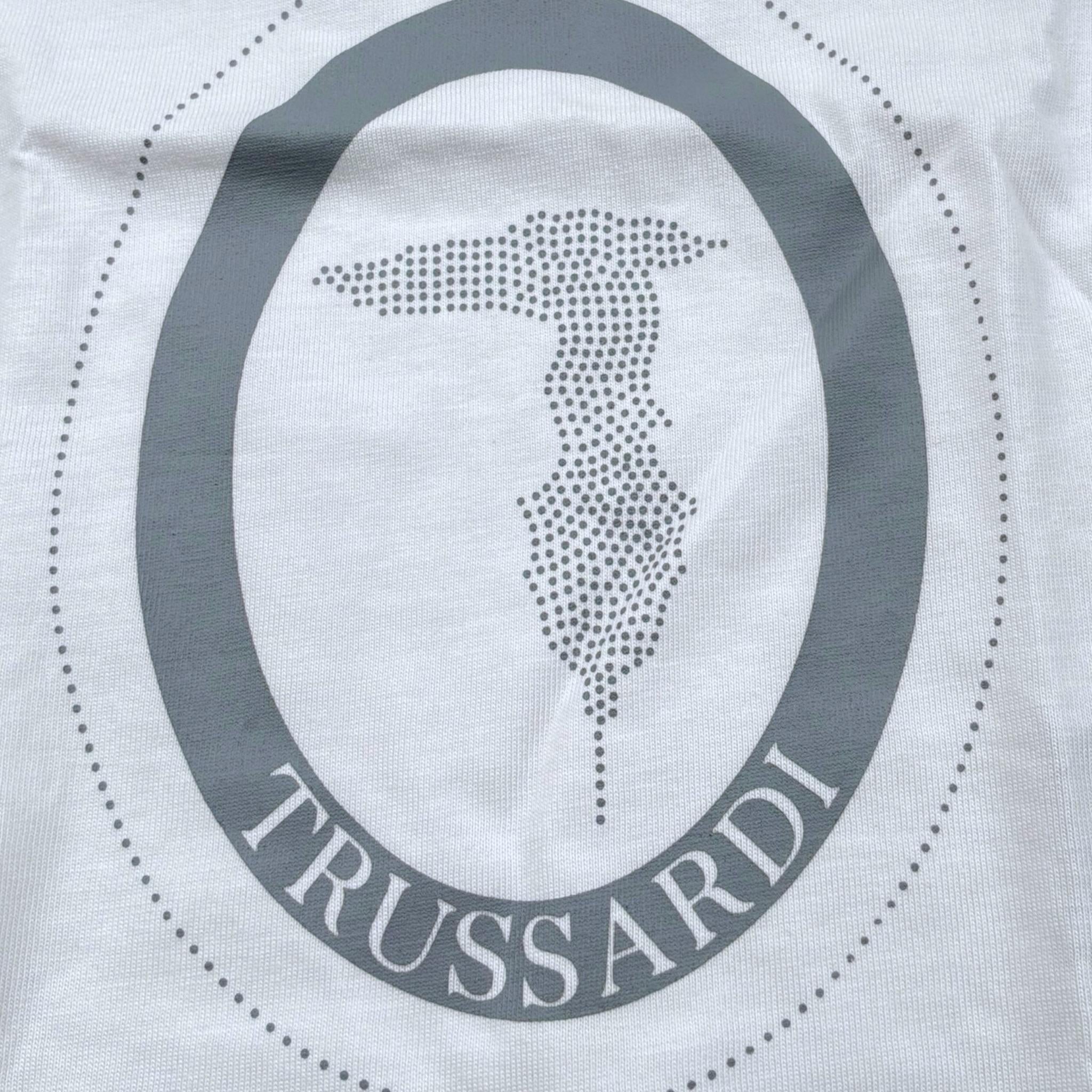 Trussardi T-Shirt Tinta Unita Girocollo con Stampa per Neonata TIP21104 BIANCO TRUSSARDI 