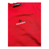 Zu+Elements Felpa Chiusa Girocollo Tinta Unita Con Stampa Logo Rosso Per Neonato