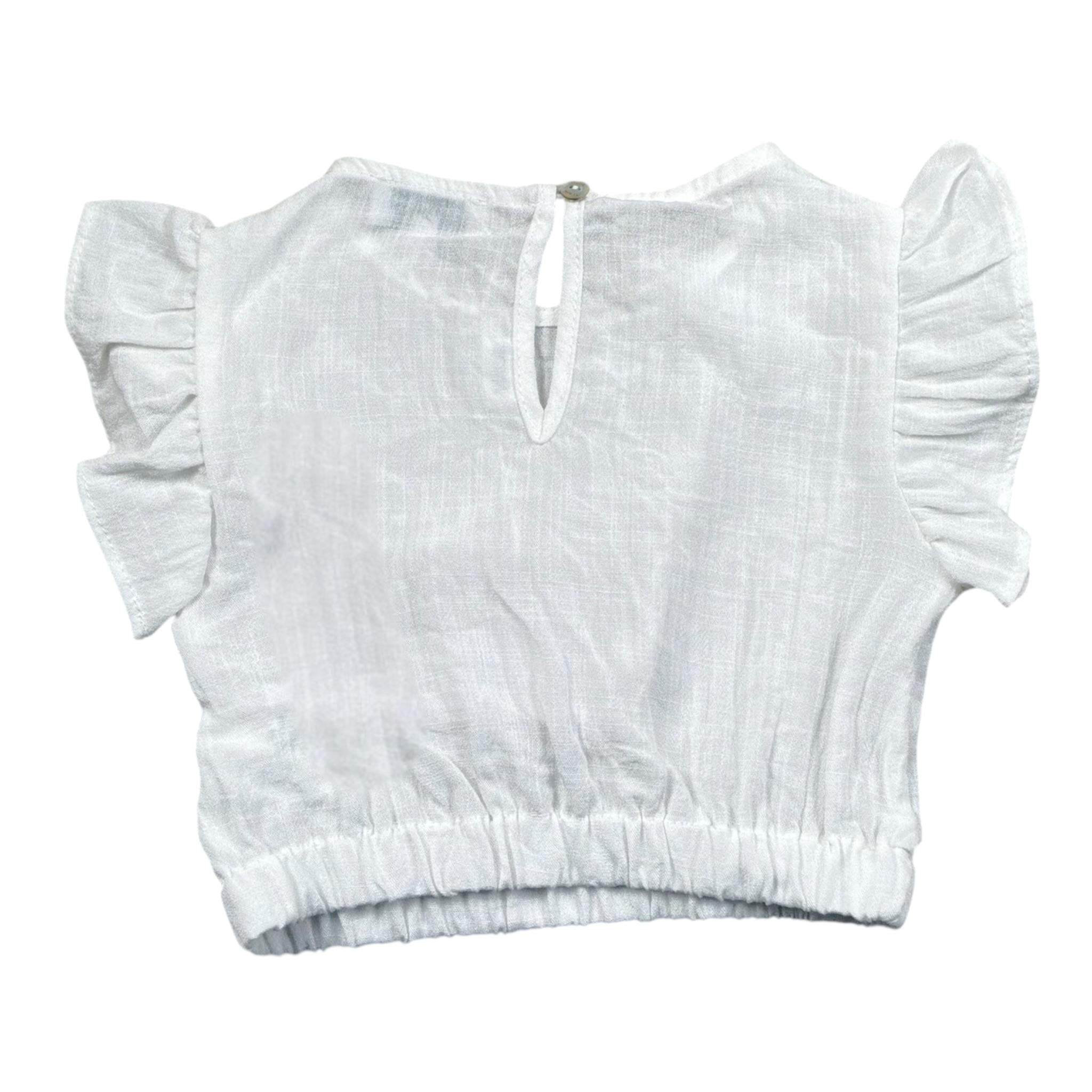 Magil Top Girocollo Tinta Unita per Bambina HN21000 BIANCO MAGIL 