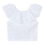 Mayoral Top Tinta Unita con Scollo A Barca per Bambina 3012 BIANCO MAYORAL 