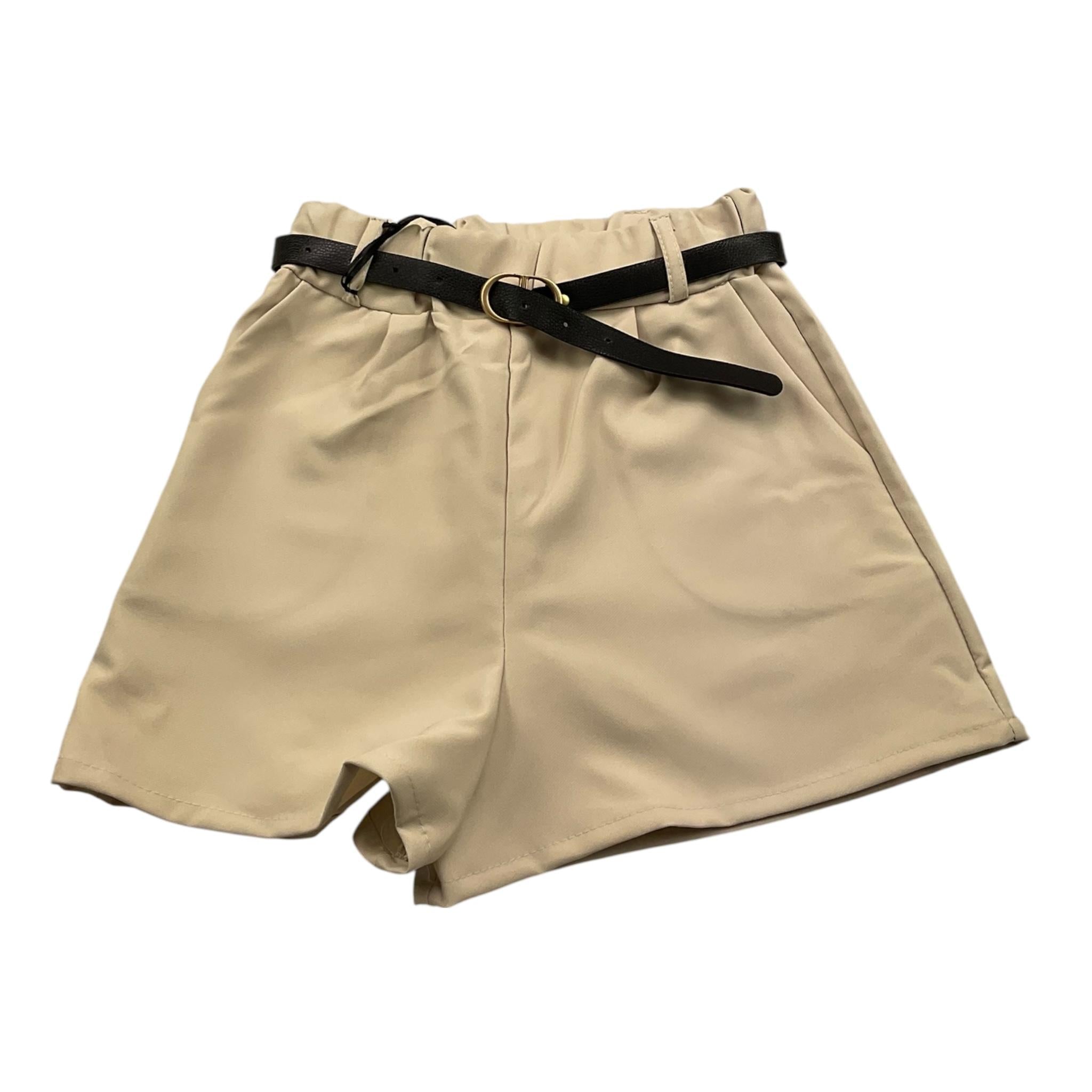 GREAT JOY short tinta unita cn cintura Beige per Bambina 015B BEIGE GREAT JOY 