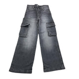 LIU JO jeans tinta unita modello palazzo Nero per Bambina GF4121XX NERO LIU JO 