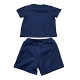 Moschino Completo 2 Pezzi T-Shirt-Bermuda Tinta Unita per Neonato MUG01U BLU MOSCHINO 