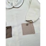 Le Coconne Tutina Tinta Unita con Colletto per Neonato LCN1495 PANNA LE COCONNE 