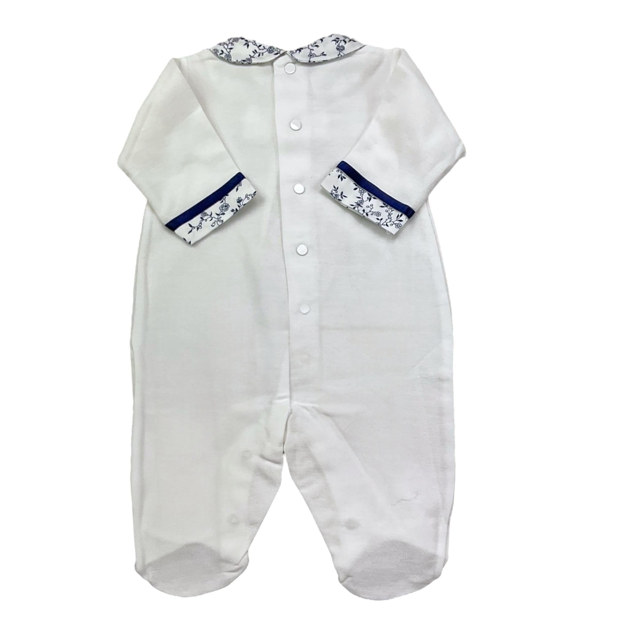 Sottocoperta Tutina Tinta Unita con Fantasia Fiori per Neonata SE150401P00 BIANCO SOTTOCOPERTA 