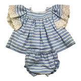 Valentina Bebes Completo 2 Pezzi Abiticulotte Azzurro Per Neonata