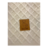MOSCHINO coperta tinta unita con logo Panna per Neonato MUB00K PANNA MOSCHINO 