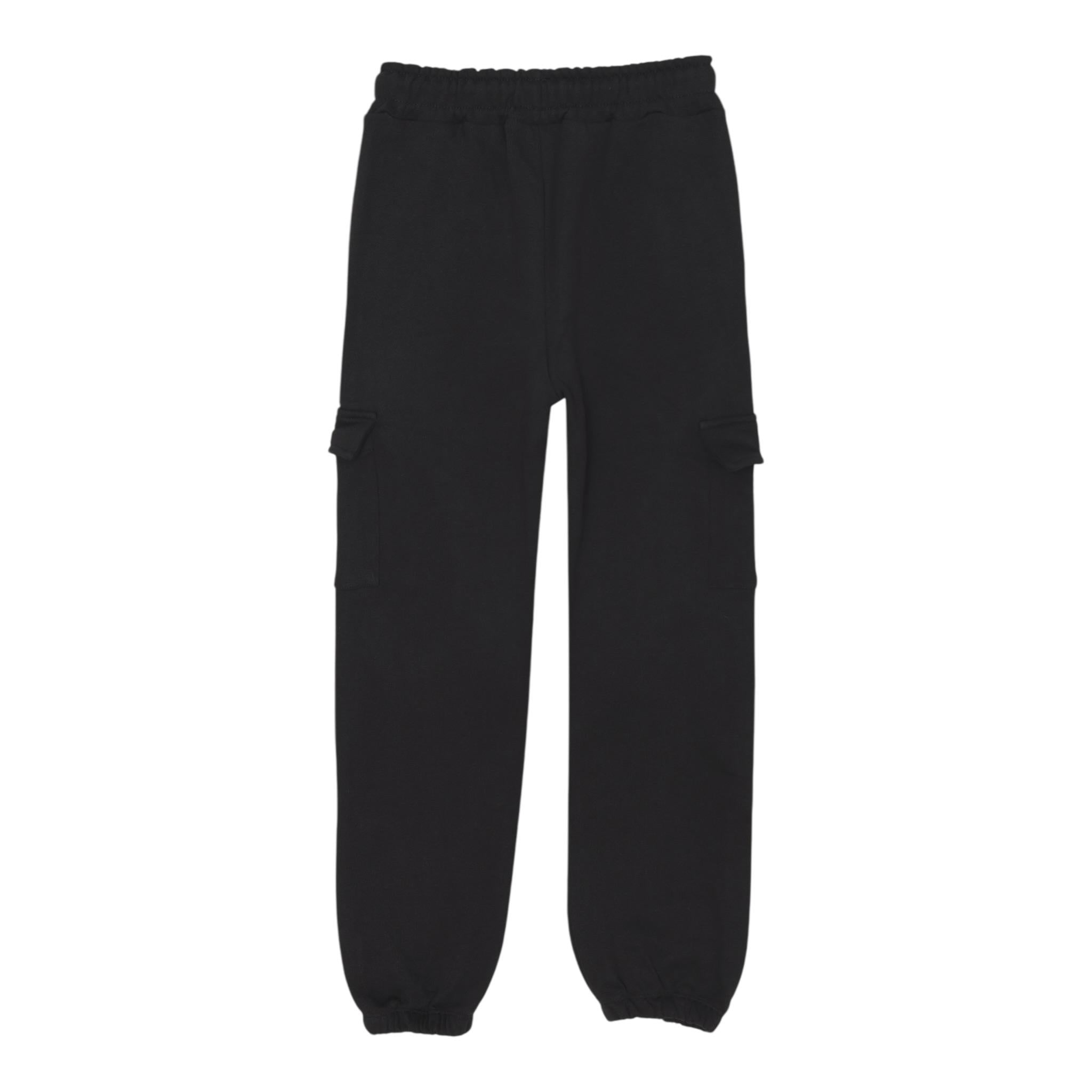 Disclaimer Pantalone Tuta Tinta Unita con Tasconi per Bambino 25EDK58514 NERO DISCLAIMER 