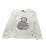 MANILA GRACE shirt girocollo tinta unita con stampa Bianco per Bambina MFBF24T232 BIANCO MANILA GRACE 