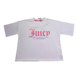 Juicy Couture T-Shirt Girocollo Tinta Unita con Stampa per Bambina JBX6549 ROSA JUICY COUTURE 