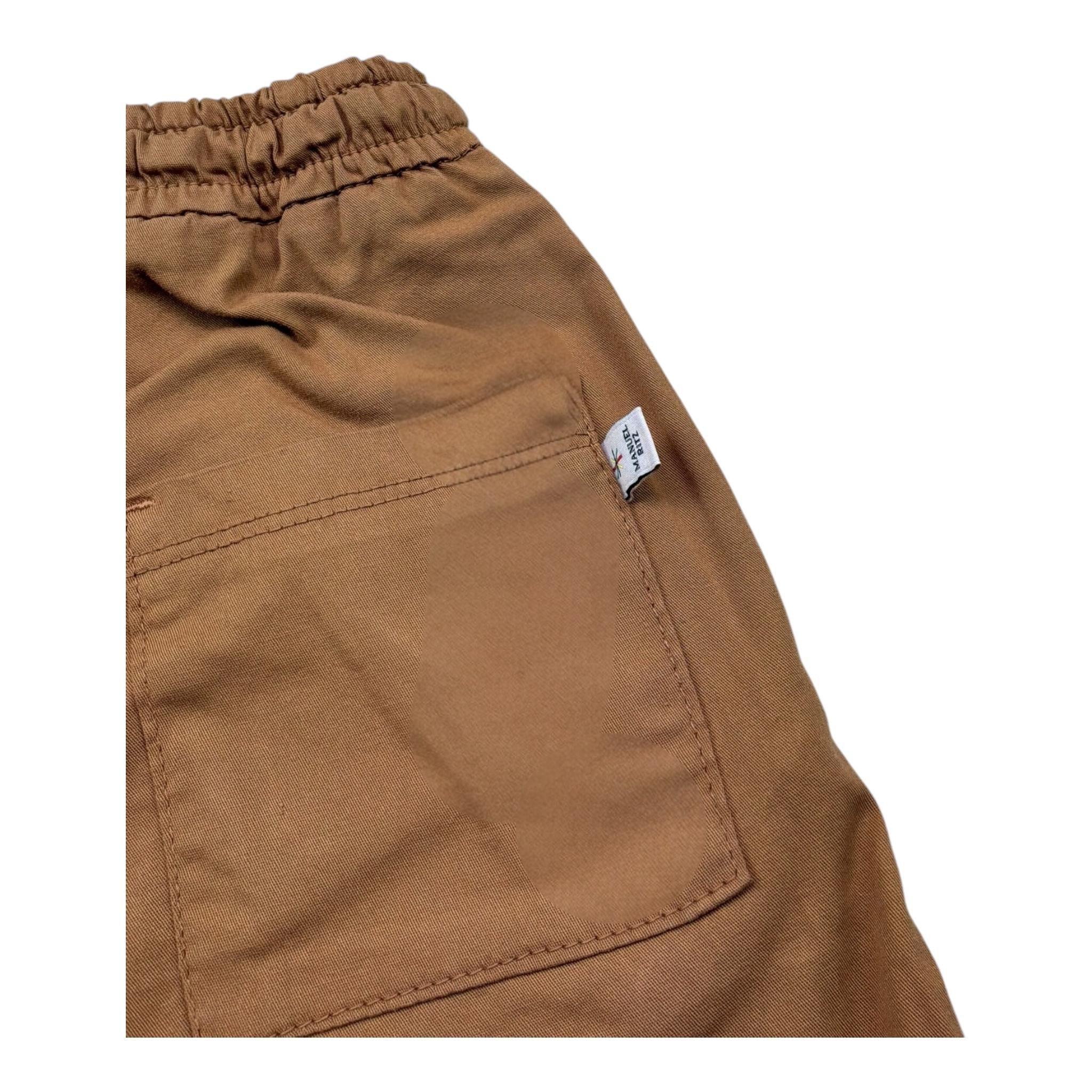 Manuel Ritz Bermuda Tinta Unita con Elastico In Vita per Bambino MR3017X MARRONE MANUEL RITZ 