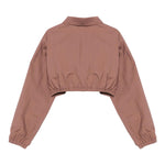 Pinko Camicia Manica Lunga Tinta Unita con Log per Bambina KFCA004 TERRA PINKO 