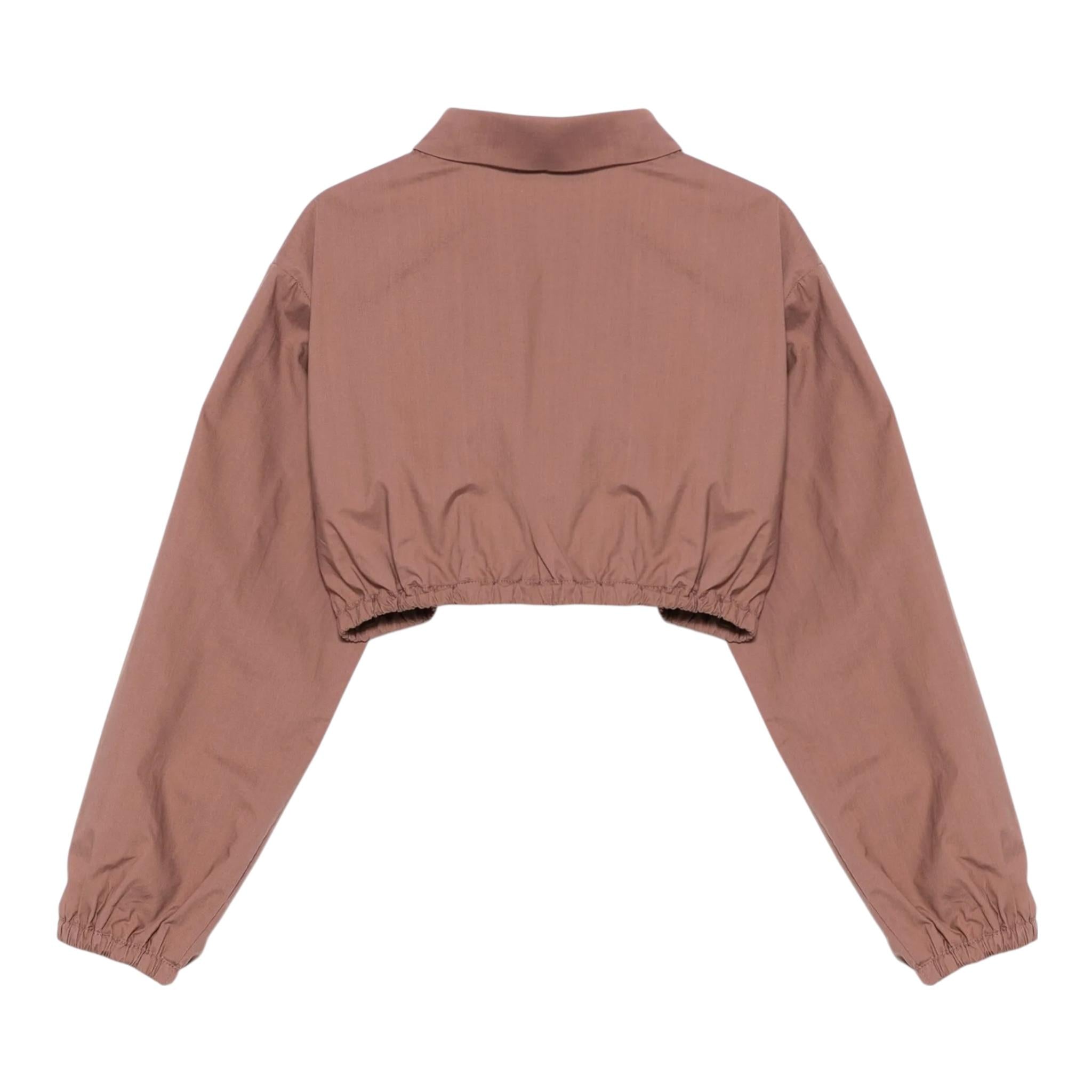 Pinko Camicia Manica Lunga Tinta Unita con Log per Bambina KFCA004 TERRA PINKO 