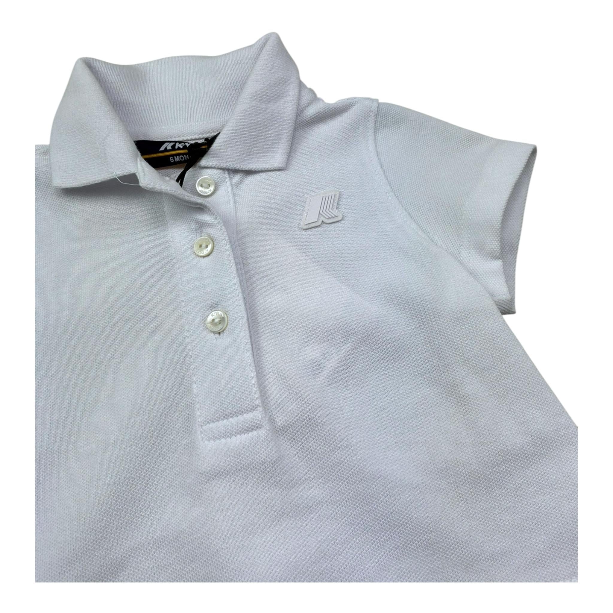 K-Way Abito Tinta Unita Mezza Manica con Logo per Neonata K8151TW BIANCO K-WAY 