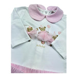 Le Bebe Completo 2 Pezzi Shirt-Ghettina Bicolore per Neonata LBG6260 BIANCO/ROSA LE BEBE 