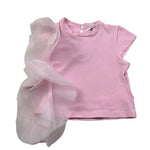M+E' T-Shirt Girocollo tinta unita con Tulle Rosa per Neonata UE1768XX ROSA M+E' 