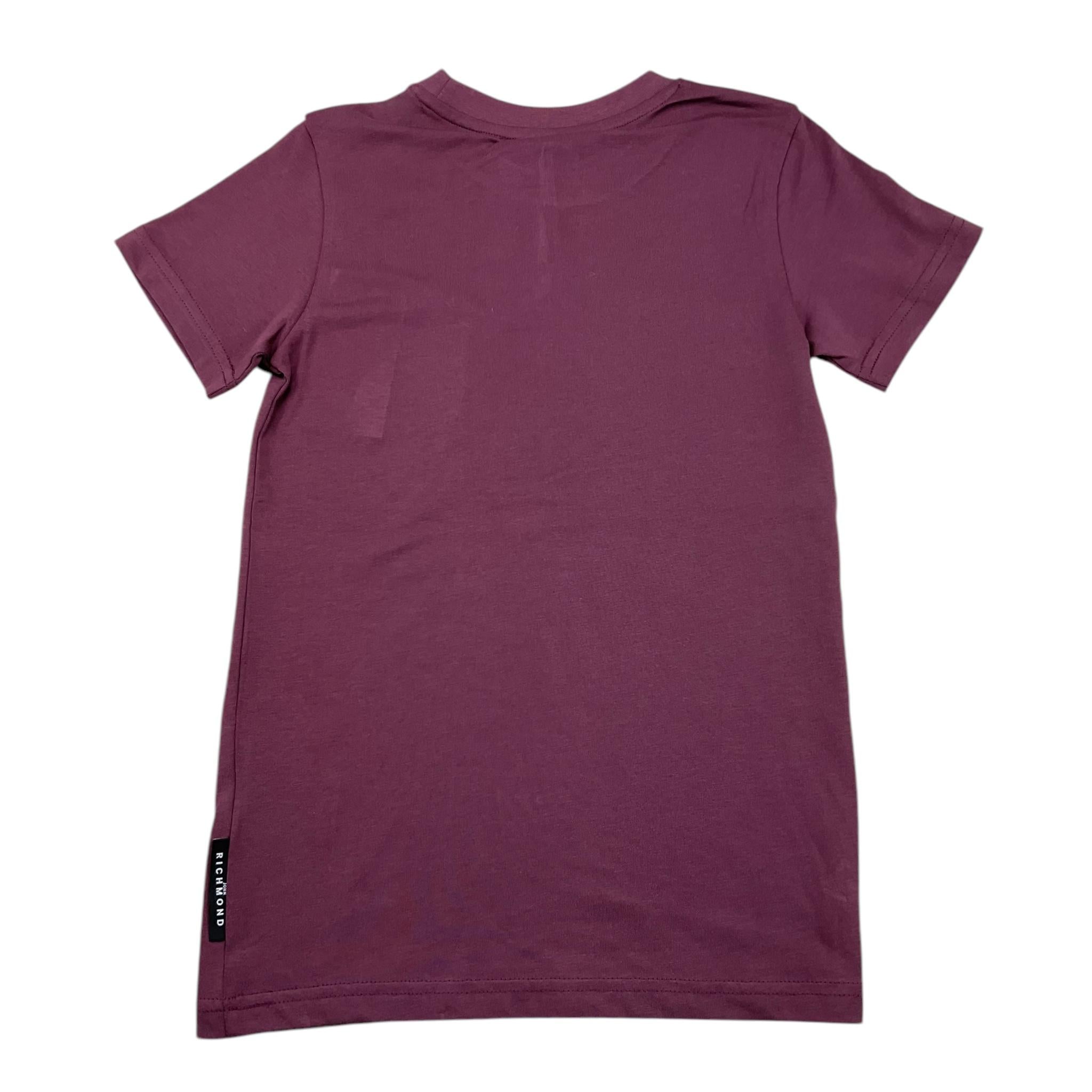 JOHN RICHMOND t-shirt girocollo tinta unita con stampa logo Vinaccio per Bambino RBA25009TS VINACCIO JOHN RICHMOND 