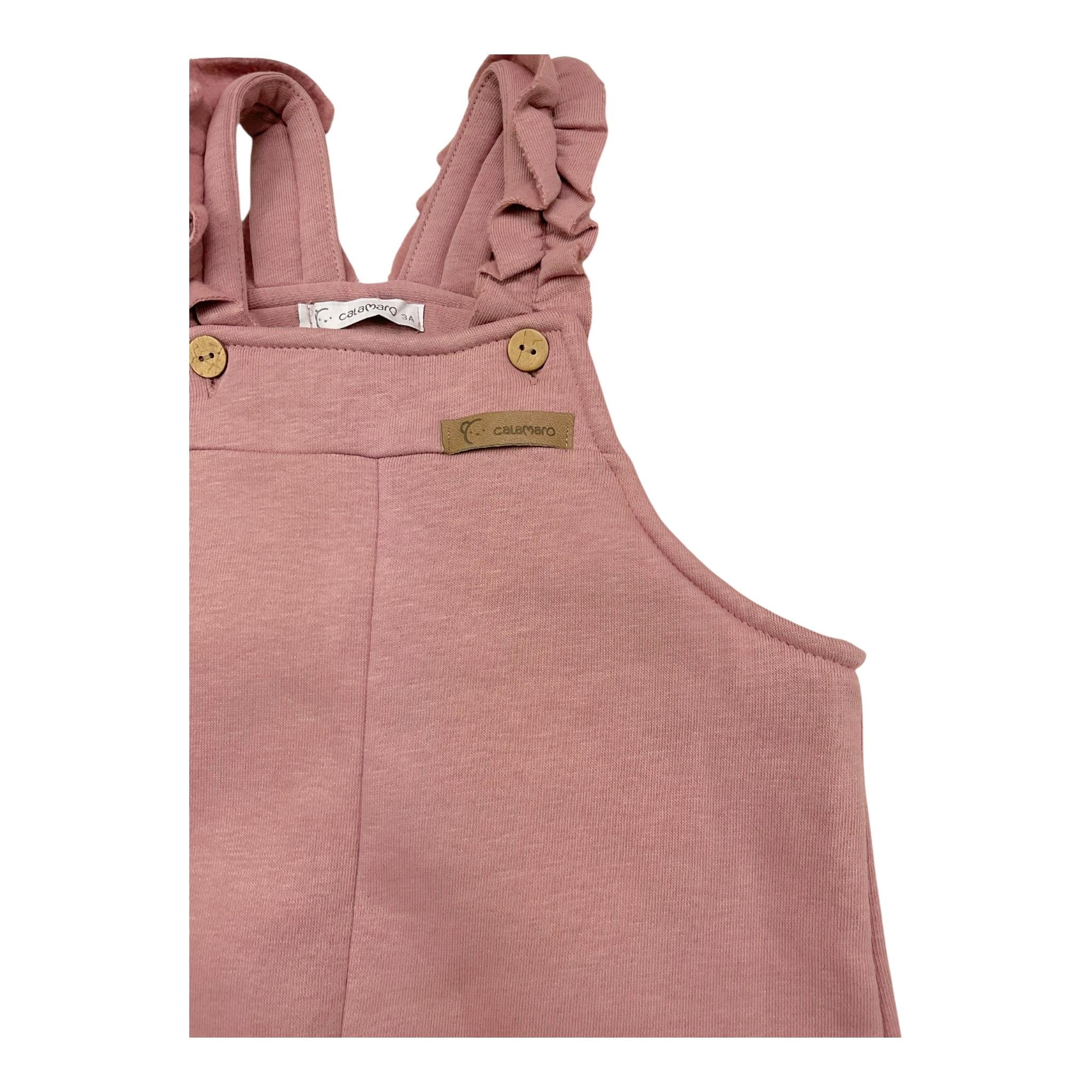 CALAMARO salopette tinta unita Rosa per Neonata 32457N ROSA CALAMARO 
