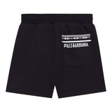 Dolce & Gabbana Bermuda In Tuta Tinta Unita con Logo per Bambino L4J1U6 BLU DOLCE & GABBANA 