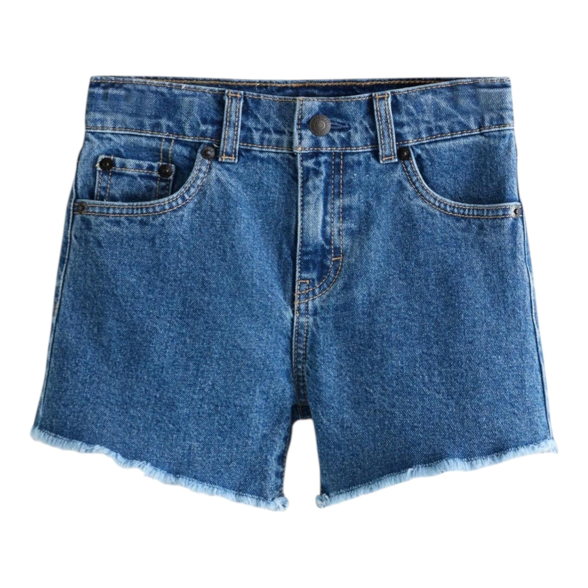 Levi'S Short Tinta Unita In Denim per Bambina 34EM220K BLU LEVI'S 