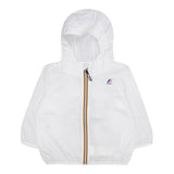 K-Way Giubbino Tinta Unita con Cappuccio per Bambina K61336W BIANCO K-WAY 