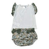 Calamaro Completo 2 Pezzi T-Shirt-Culotte per Neonata 11129 BIANCO CALAMARO 