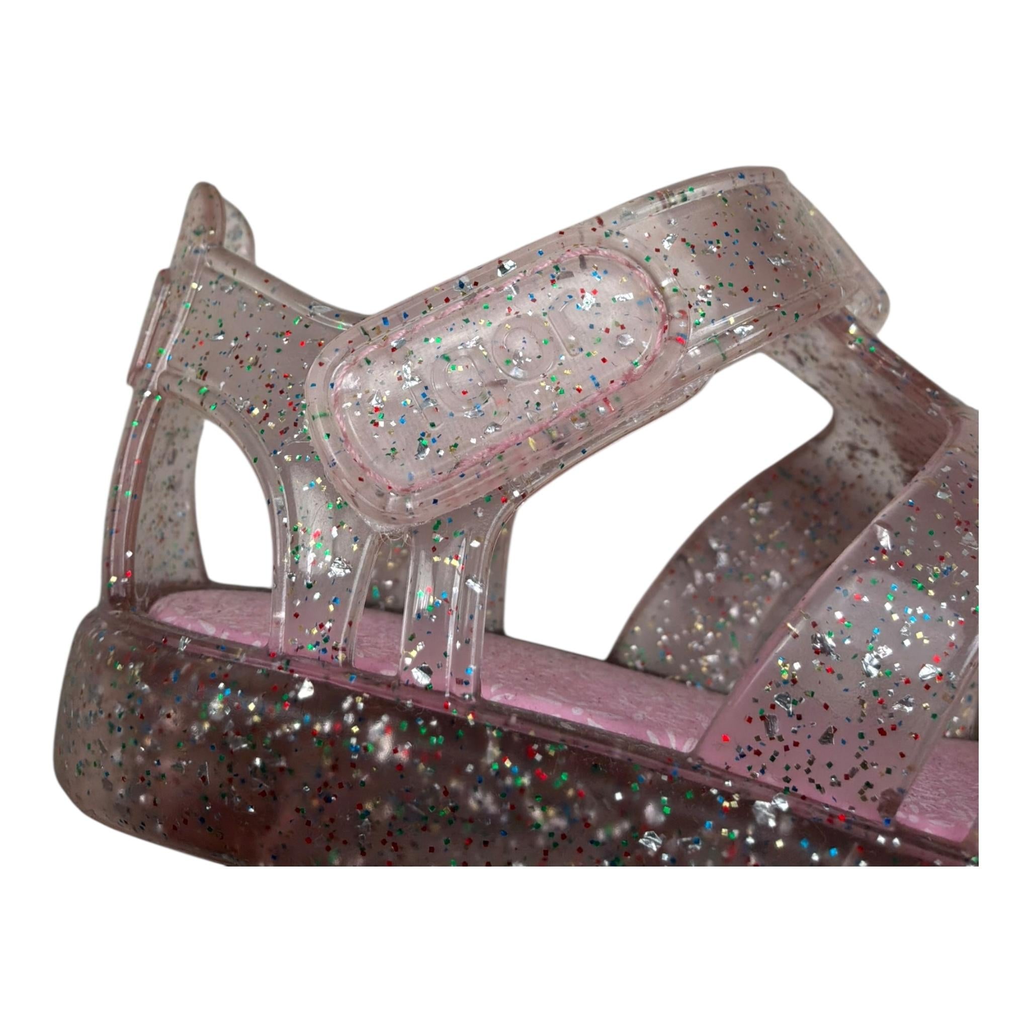 Igor Sandalo In Gomma Tinta Unita con Glitter per Neonata S10322 ROSA IGOR 