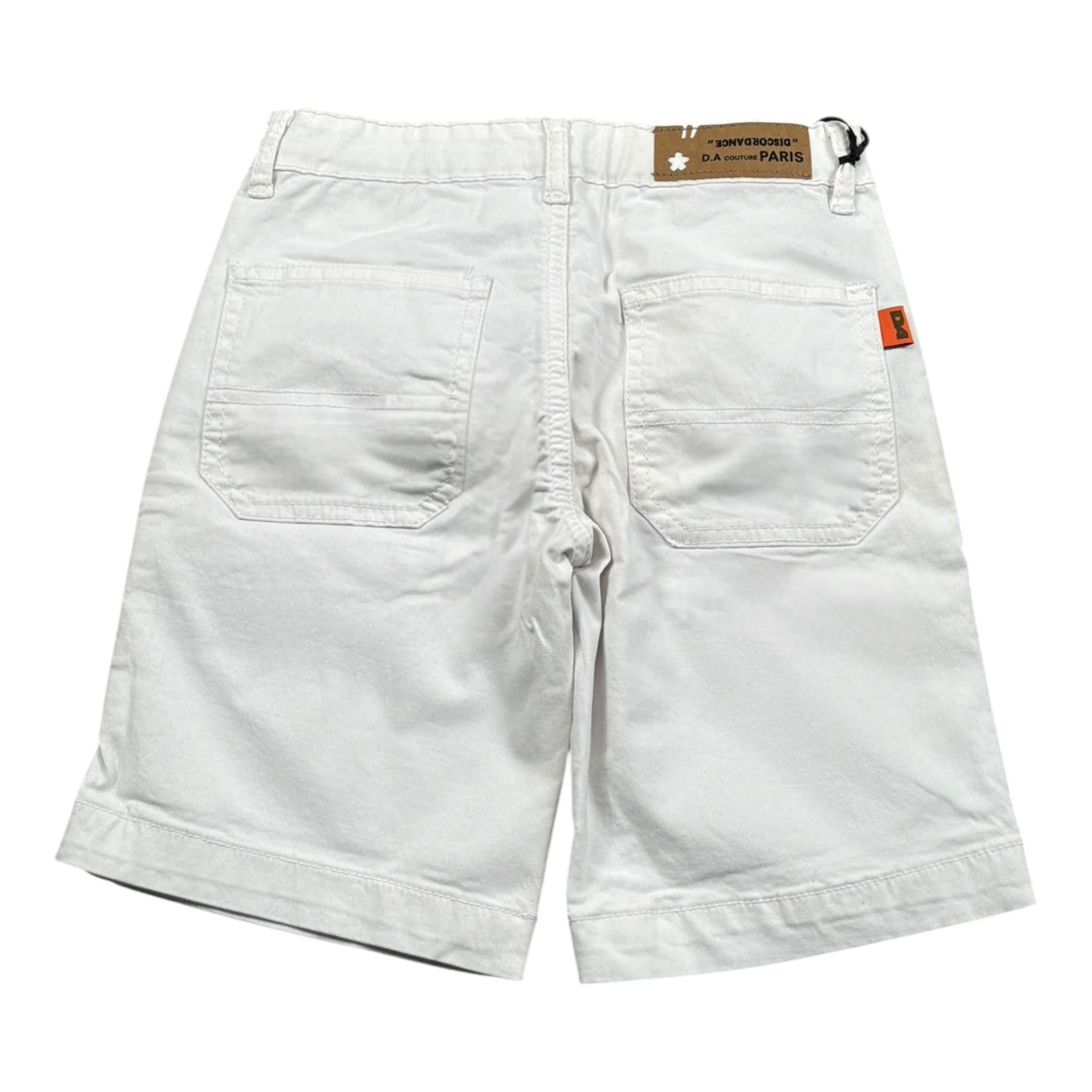 Daniele Alessandrini Bermuda tinta unita con Girovita Regolabile Bianco per Bambino 1236P1156 BIANCO DANIELE ALESSANDRINI 